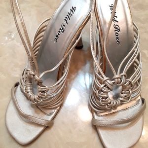 Silver Slip-On Sandals